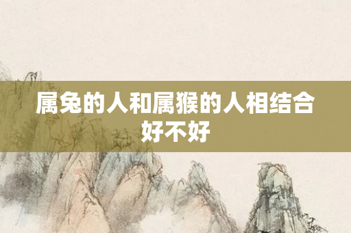 属兔的人和属猴的人相结合好不好