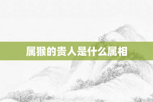 属猴的贵人是什么属相