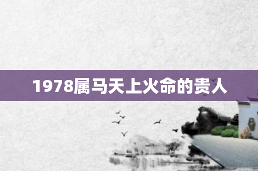 1978属马天上火命的贵人