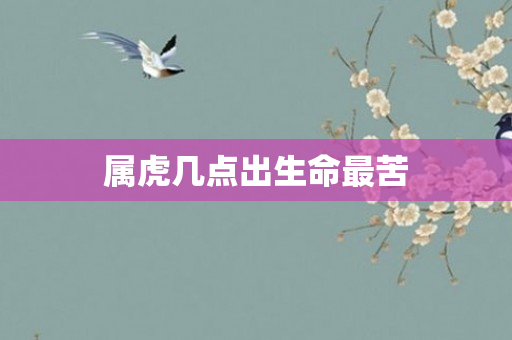 属虎几点出生命最苦