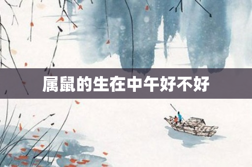 属鼠的生在中午好不好