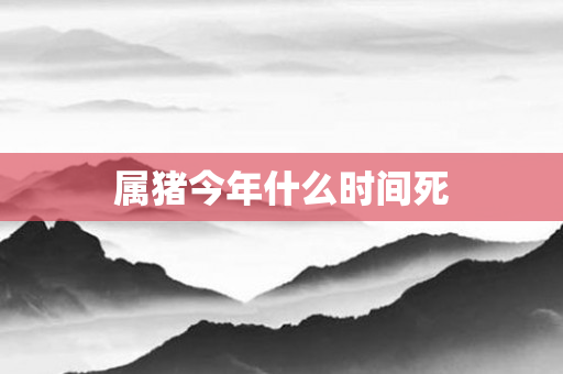 属猪今年什么时间死