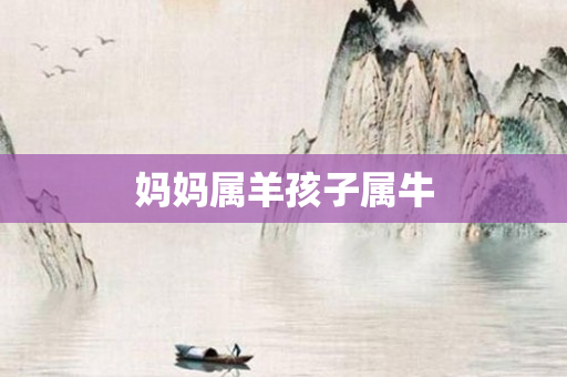 妈妈属羊孩子属牛