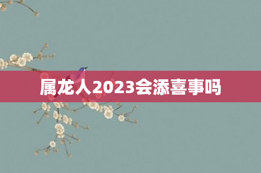 属龙人2023会添喜事吗