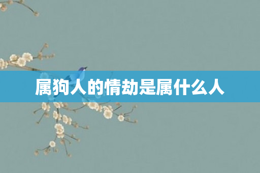属狗人的情劫是属什么人