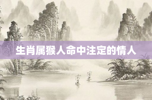 生肖属猴人命中注定的情人