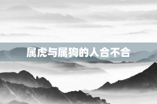 属虎与属狗的人合不合