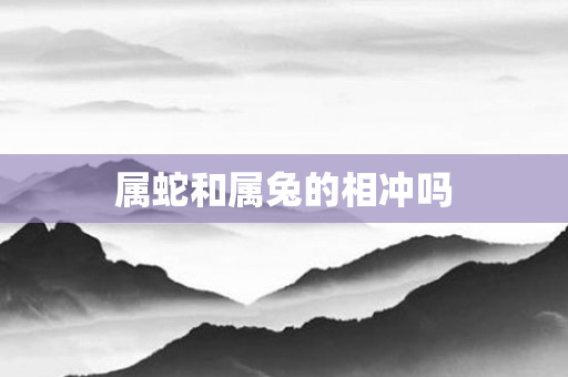 属蛇和属兔的相冲吗
