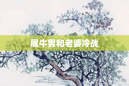 属牛男和老婆冷战