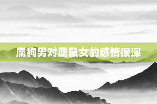 属狗男对属鼠女的感情很深