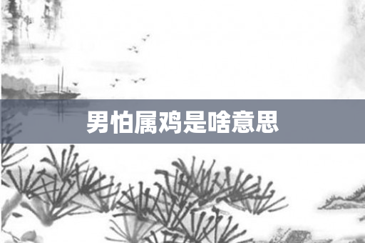 男怕属鸡是啥意思