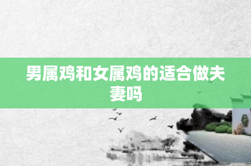 男属鸡和女属鸡的适合做夫妻吗
