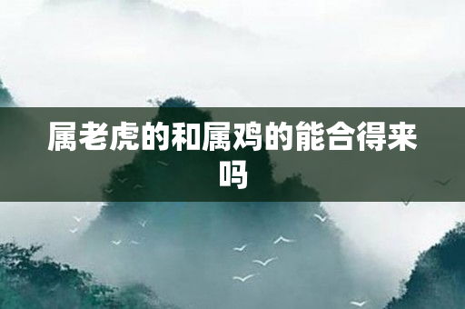 属老虎的和属鸡的能合得来吗