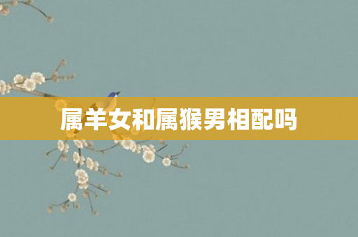 属羊女和属猴男相配吗