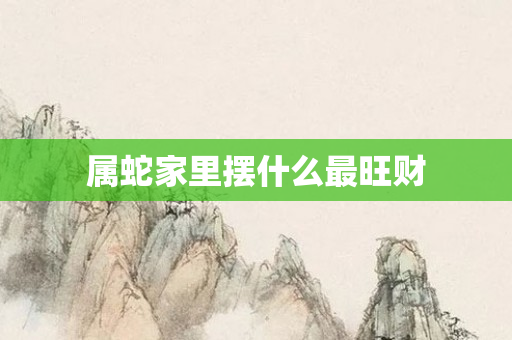 属蛇家里摆什么最旺财