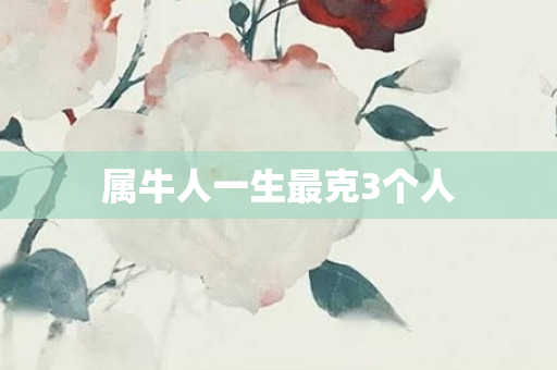 属牛人一生最克3个人