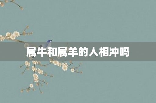 属牛和属羊的人相冲吗