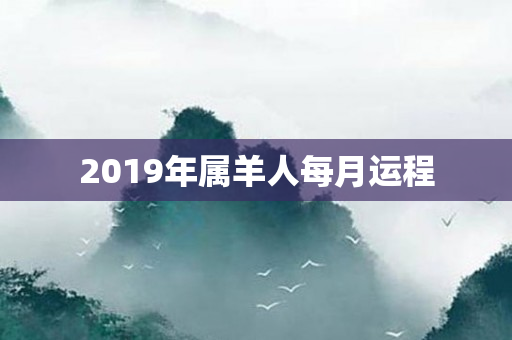2019年属羊人每月运程
