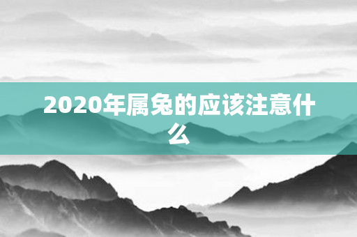 2020年属兔的应该注意什么