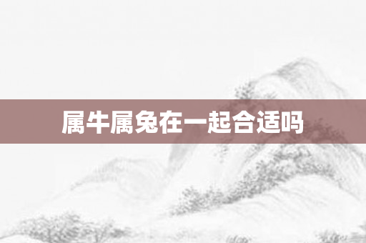 属牛属兔在一起合适吗