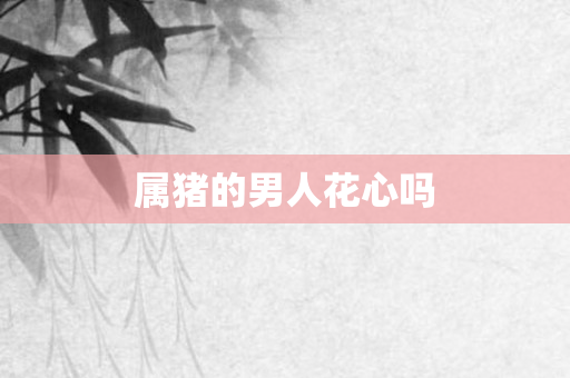 属猪的男人花心吗