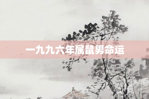 一九九六年属鼠男命运