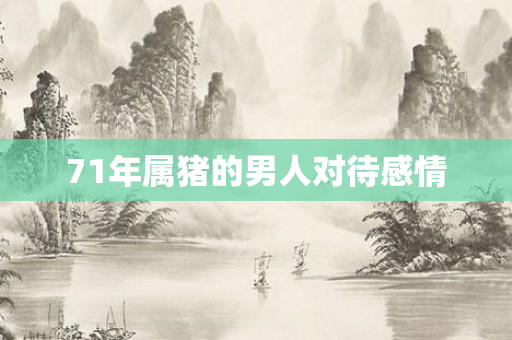 71年属猪的男人对待感情
