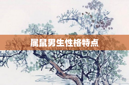 属鼠男生性格特点