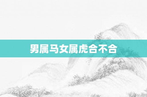 男属马女属虎合不合