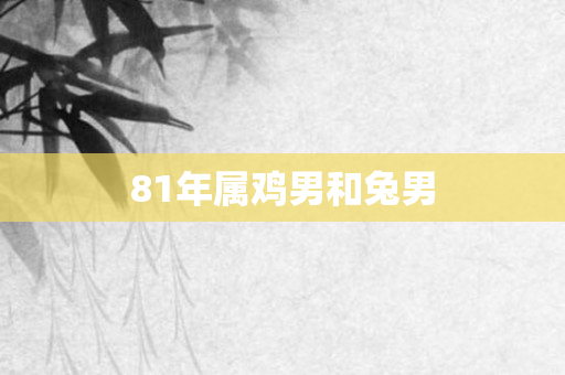 81年属鸡男和兔男