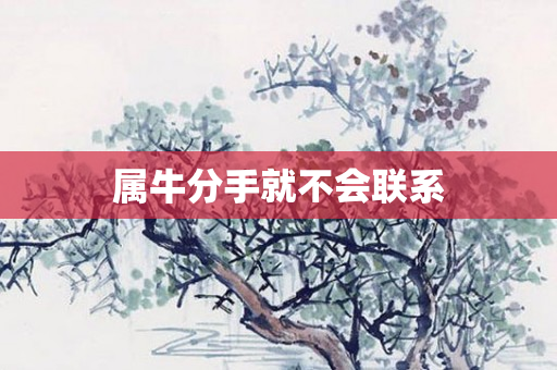 属牛分手就不会联系