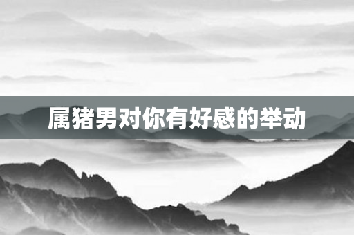 属猪男对你有好感的举动