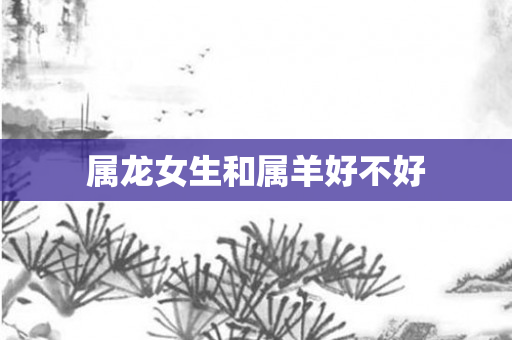 属龙女生和属羊好不好