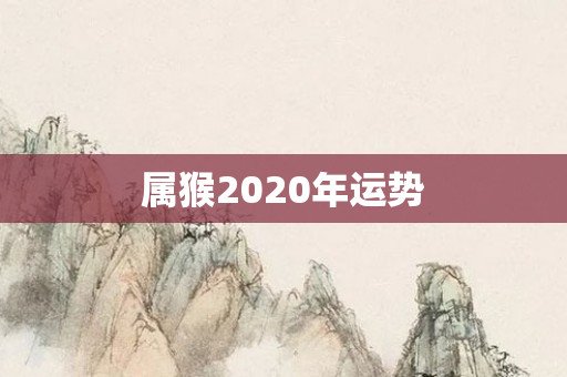属猴2020年运势