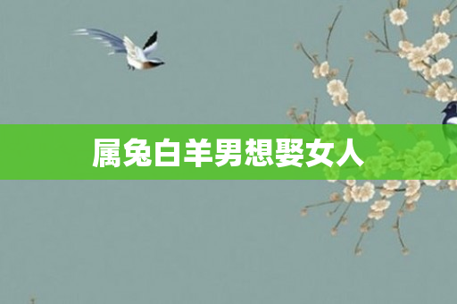 属兔白羊男想娶女人