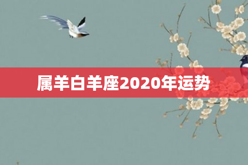 属羊白羊座2020年运势