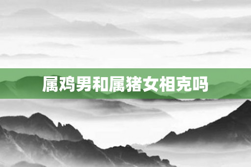 属鸡男和属猪女相克吗