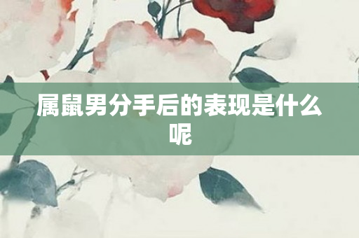 属鼠男分手后的表现是什么呢