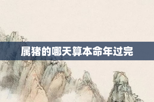 属猪的哪天算本命年过完