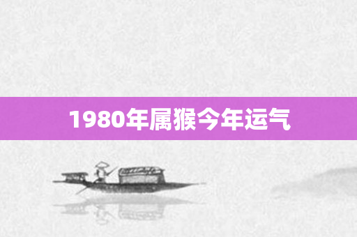 1980年属猴今年运气
