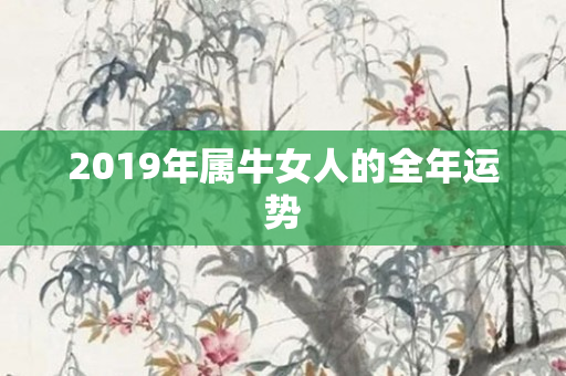 2019年属牛女人的全年运势