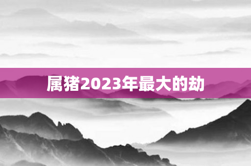 属猪2023年更大的劫