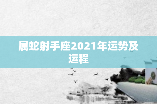 属蛇射手座2021年运势及运程