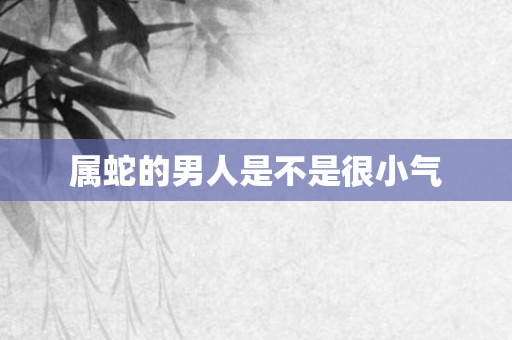 属蛇的男人是不是很小气
