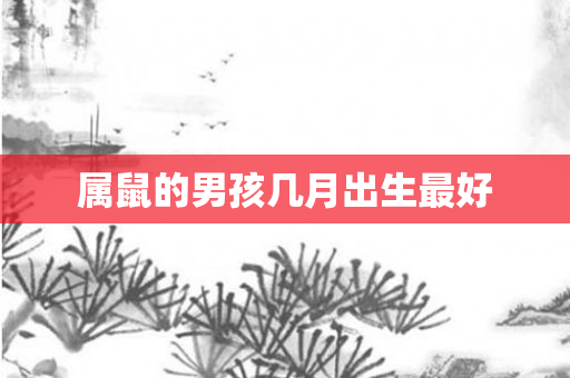 属鼠的男孩几月出生更好