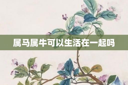 属马属牛可以生活在一起吗