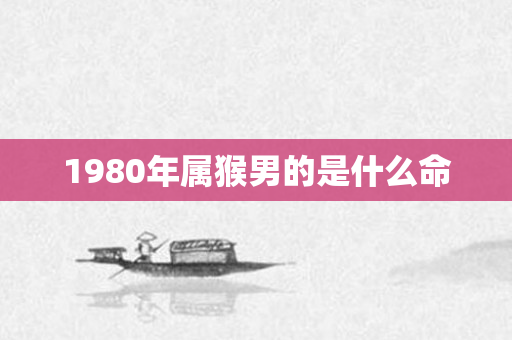 1980年属猴男的是什么命