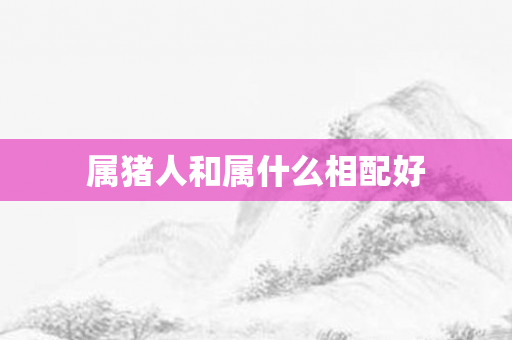 属猪人和属什么相配好