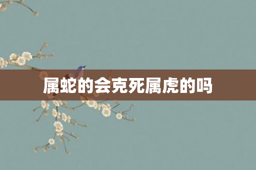 属蛇的会克死属虎的吗