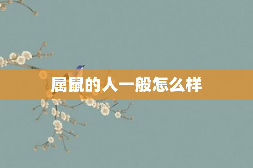 属鼠的人一般怎么样